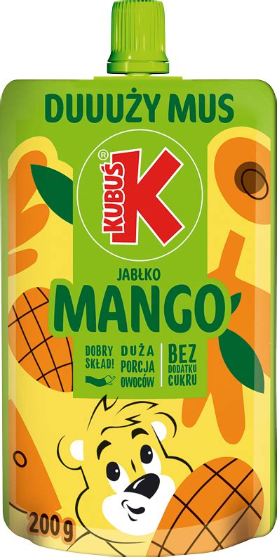 Kubuś Mus XXL jabłko mango 200 g Kubuś bo to nie wszystko jedno co