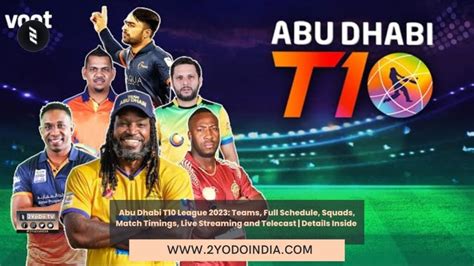 Abu Dhabi T10 League 2023 Teams Full Schedule Squads Match Timings