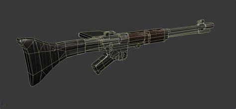 fg42 rifle 3d obj