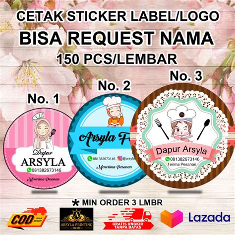 Ap13 Cetak Stiker Label Bahan Chromo Cetak Sticker Logo Stiker