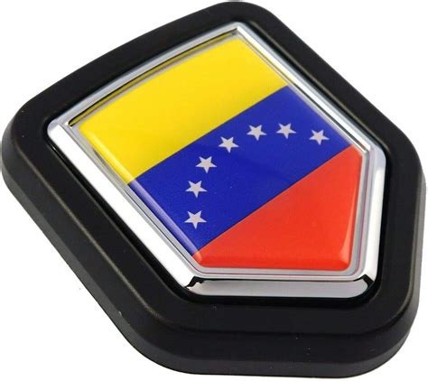 Amazon Venezuela Flag Car Truck Black Shield Grill Badge Grille