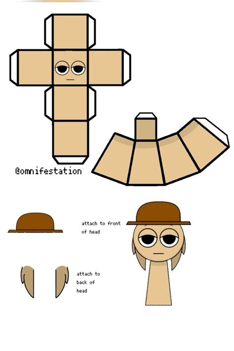 Sprunki Papercraft Paper Doll Template Paper Crafts Paper Dolls Diy