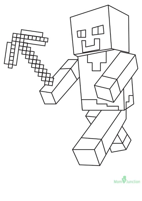 Minecraft Pickaxe O 16 Minecraft Coloring Pages Coloring Pages Minecraft