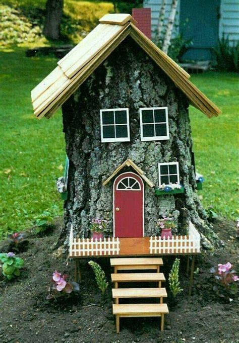 Casita De Hadas Fairy Tree Houses Fairy Garden Houses Fairy Houses