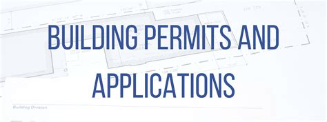 Building Permits And Applications