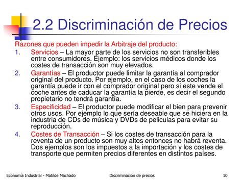 PPT 2 2 Discriminación de Precios PowerPoint Presentation free