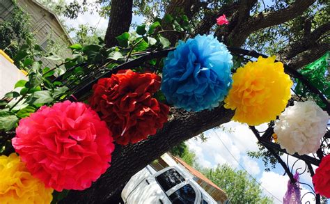 Tissue Paper Backdrop Mexican Paper Flowers Garland Tissue Pom | Etsy