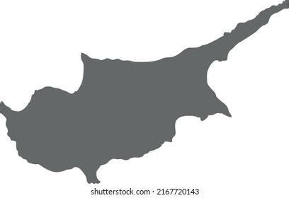 Vector Illustration Cyprus Map Stock Vector Royalty Free 2167720143