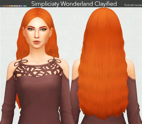 Sims 4 Hairs Kot Cat Simpliciaty S Wonderland Hair Clayified