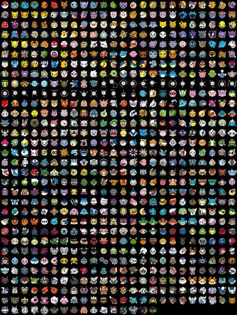 Full Sheet View Pok Mon Battle Trozei Small Pokemon Icon Cute