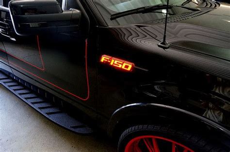 RECON LED Illuminated Multi Colored Fender Emblems With Black Trim For