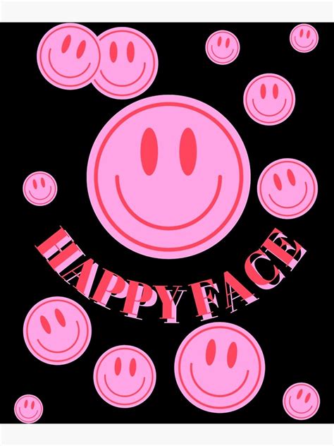 "Smiling happy face emoji girl pink happiness teen design Classic ...