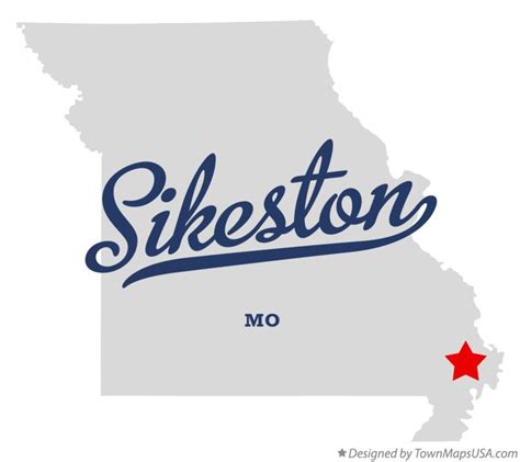 Map of Sikeston, MO, Missouri