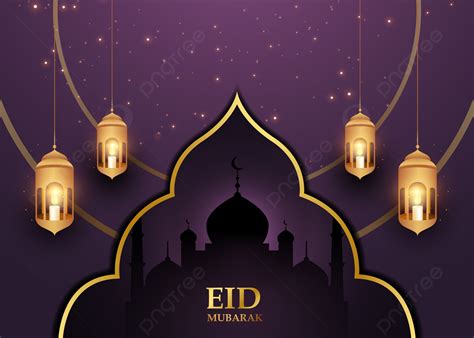 Colorful Luxury Eid Mubarak Background Moon Celebration Eid Mubarak