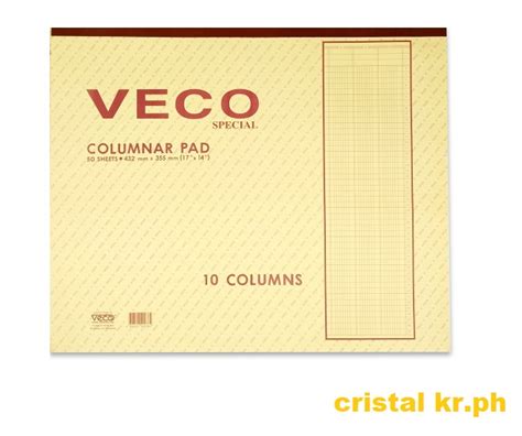 Columnar Pad Columns Veco X Sheets Per Pad Lazada Ph