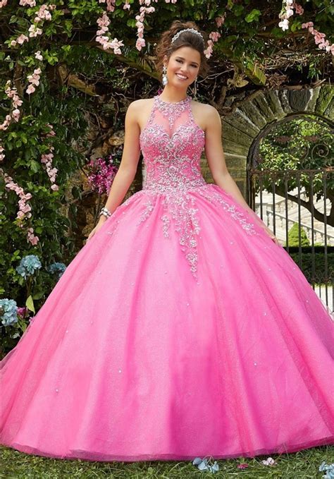 Strapless Hot Pink Quinceanera Dresses