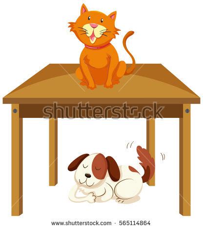 cat under table clipart - Clipground