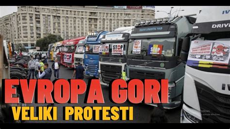 PROTESTI U RUMUNIJI 3 DANA SAM U KOLONI Romania Ukraine Protest