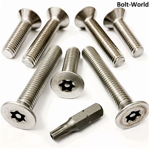 M M M M M A Stainless Countersunk Csk Security Screws Lobe Pin Torx