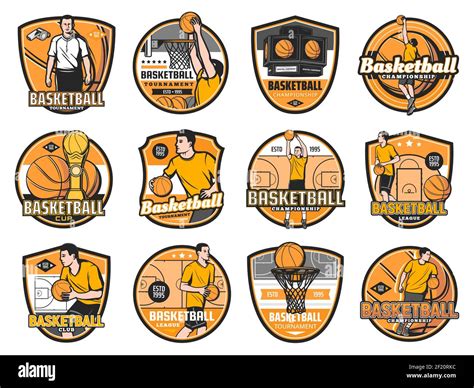 Basketball Tournament Championship And Club Emblems Varsity League