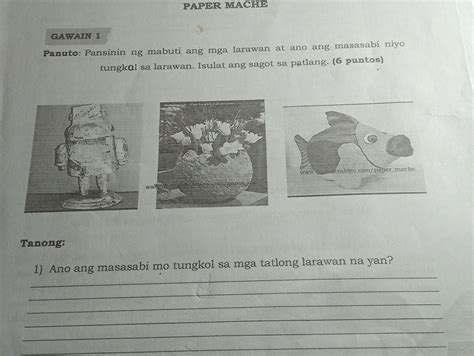 Tanong 1 Ano Ang Masasabi Mo Tungkol Sa Mga Tatlong Larawan Na Yan