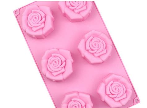 6 Big Rose Flower Soap Mold Flexible Mold Silicone Mold Etsy