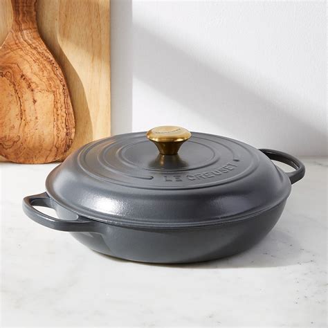 Le Creuset Signature Qt Graphite Grey Enameled Cast Iron Braiser