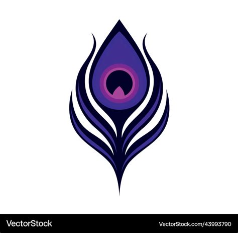 Peacock feather logo Royalty Free Vector Image