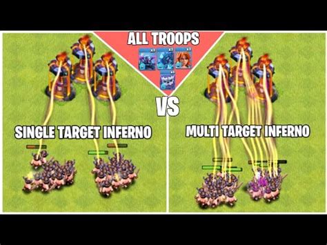 Single Target Inferno Tower Vs Multi Target Inferno Tower On Coc Clash