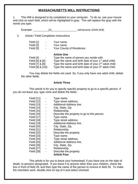 Mutual Wills Package Of Last Wills And Testaments For Unmarried Persons