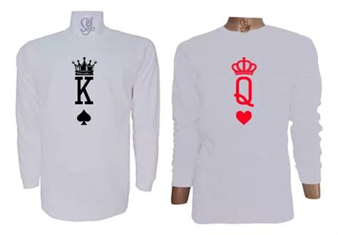 Polera Para Parejas Manga Larga King And Queen Cartas Naipes Cuotas