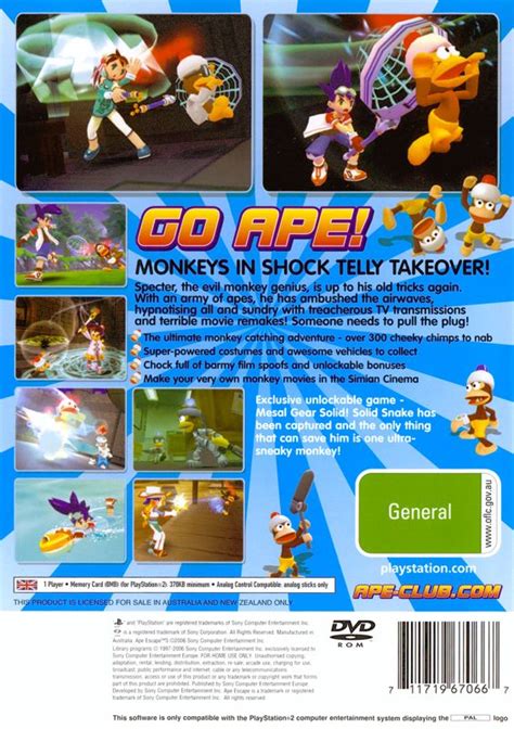 Ape Escape Cover Or Packaging Material Mobygames