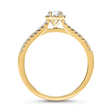 Brilladia Halo Ring Er Gold Mit Diamanten Dr Sl Kg