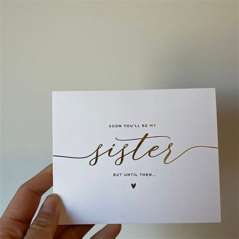 Soon You Will Be My Sister Bridesmaid Proposal Card Will You Be My