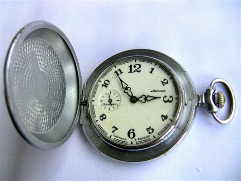 Soviet Pocket Men Watch Molnija Молния Russian Cccp Vintage Etsy