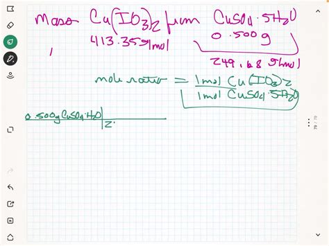 What mass of Cu(IO3)2 can be formed from 0.650 g of CuSO4 ∙ 5H2O?