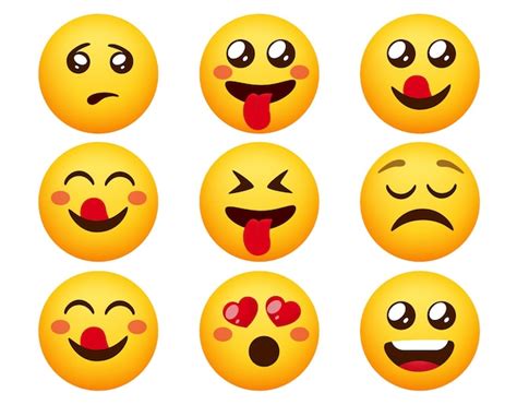 Conjunto De Vectores De Caracteres De Emoticonos Personajes De Emoci N