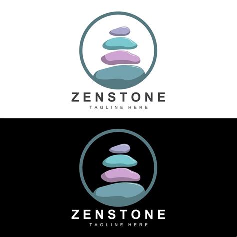 Premium Vector Balance Stone Logo Design Vector Therapy Stone Massage