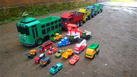 Truck Oleng Tayo Panjang Menemukan Mainan Mobil Mobilan Truck Gandeng