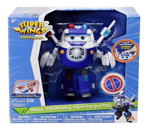 Super Wings - 6'' Deluxe Transforming Supercharged Paul Airplane Toys – CompTech Ltd