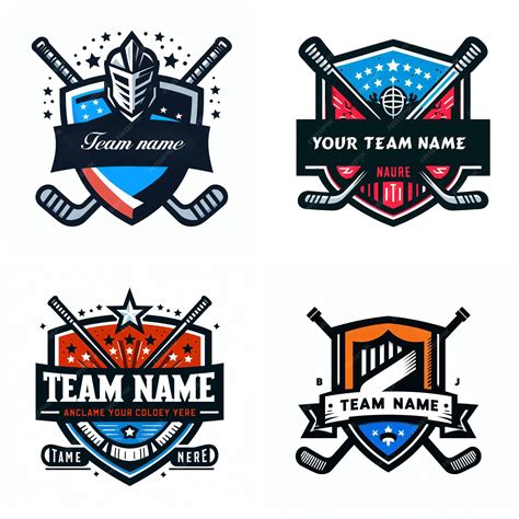 Premium Vector | Vector hockey player team logo design