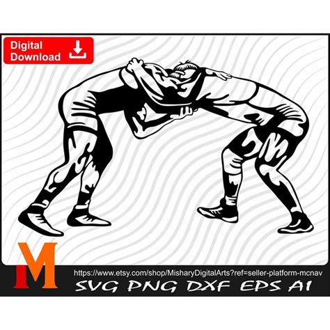 Wrestling Silhouette 2, Wrestling player svg, Wrestling svg - Inspire ...