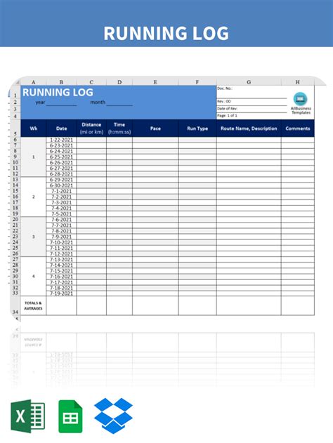 Free 9 Sample Running Log Templates In Pdf