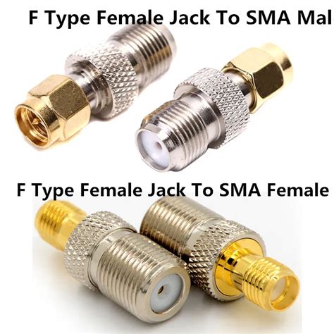 One Or 2pcs F Type Female Jack To Sma Male Or To Sma Female Plug Straight Rf Coaxial Adapter F