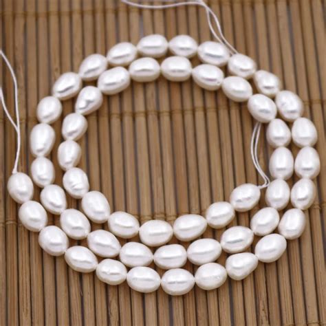 Mmx Mm Teardrop Natural White Pearl Stone Loose Beads Jewelry Making