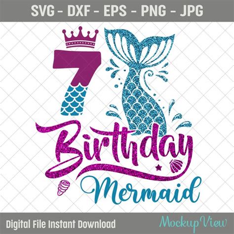 Cutting Svg Png Mermaid Tail Svg Twenty Years Old Birthday Mermaid Svg