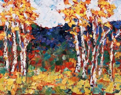 Daily Painters Abstract Gallery Original Palette Knife Aspen Landscape