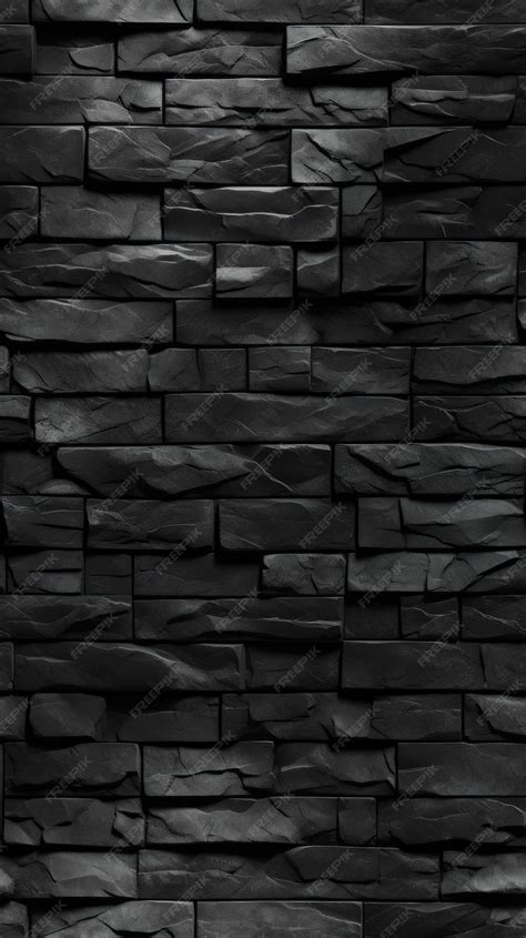 Premium Photo | Seamless Texture of a Black Brick Wall