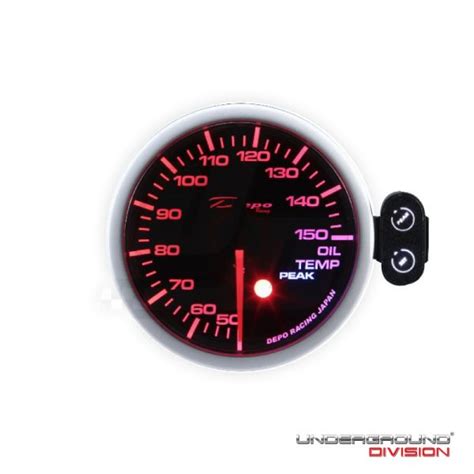 Depo Racing Wa Series Mm Oil Temperature Gauge White Amber Display