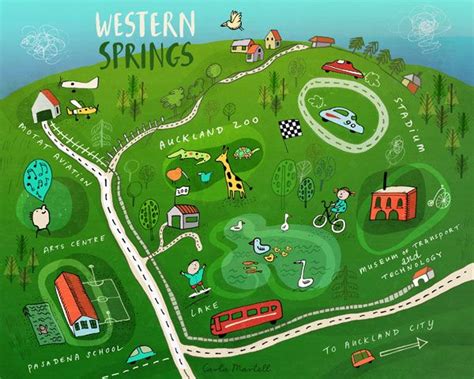 Western Springs Park Map | Islands With Names